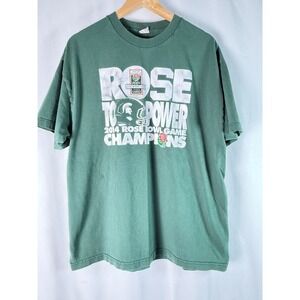 Michigan State Spartans Rose‎ Bowl Champions T-Shirt XL Green Vintage